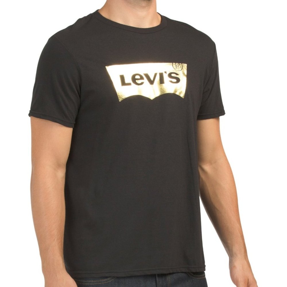 NWT LEVI'S SPORTSWEAR MEN'S BLACK CREW NECK SHORT SLEEVE T-SHIRT SIZE M